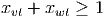 xvt + xwt ≥ 1
      